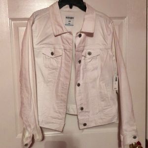 Old navy women white jean jacket